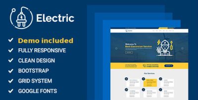 ElectricShop - Responsive Drupal 8.5 Electrical Service Theme