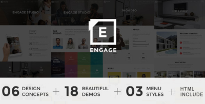 Engage - Creative One Page Parallax Drupal 7.6 Theme