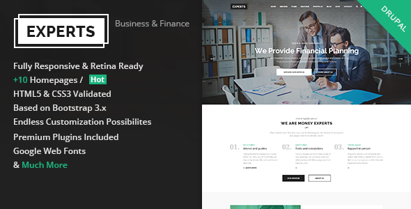 Experts Business - Multipurpose Corporate & Finance Drupal Theme Experts Business - Multipurpose Corporate & Finance Drupal Theme