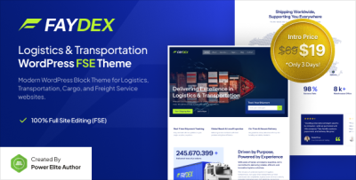 Faydex – Logistics and Transportation FSE WordPress Theme