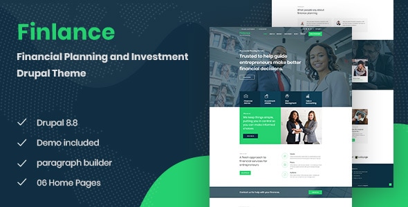 Finlance - Financial Planning Drupal 8.8 Theme with Paragraph Builder Finlance - Financial Planning Drupal 8.8 Theme with Paragraph Builder