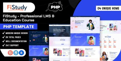 FiStudy - Professional LMS & Education Course PHP Template