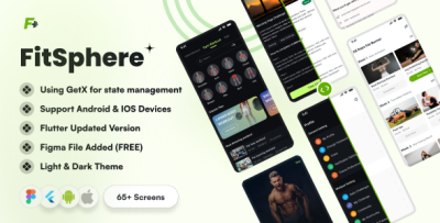 FitSphere - Fitness & Workout App UI Kit