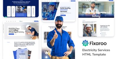 Fixaroo - Electricity Services HTML Template