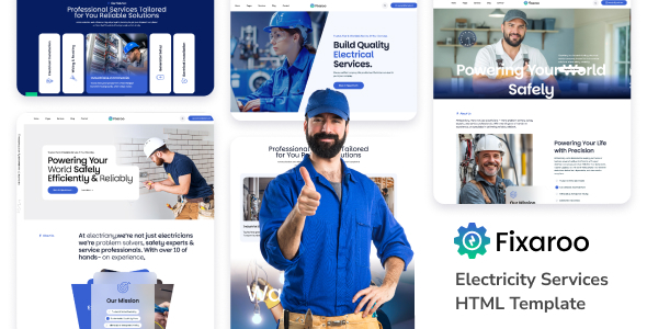 Fixaroo - Electricity Services HTML Template Fixaroo - Electricity Services HTML Template