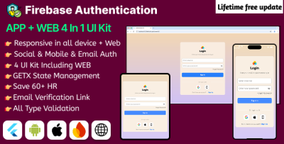 Flutter Firebase 4-in-1 UI Kit Authentication Social Login for Any App & Flutter Web Support (2025)