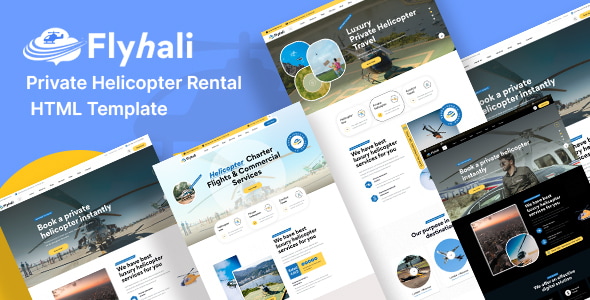 Flyhali - Private Helicopter Rental HTML Template Flyhali - Private Helicopter Rental HTML Template