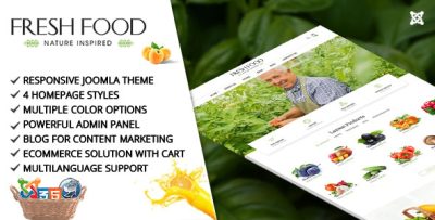 Fresh Food - Joomla Template for Organic Food/Fruit/Vegetables