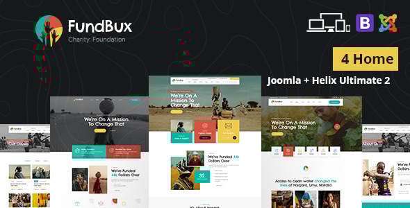 FundBux - Charity & Fundraise Joomla 5 Template FundBux - Charity & Fundraise Joomla 5 Template