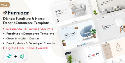 Furnixar - Django Furniture & Home Decor eCommerce Template