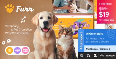 Furr - Veterinary & Pet Cremation WordPress Theme