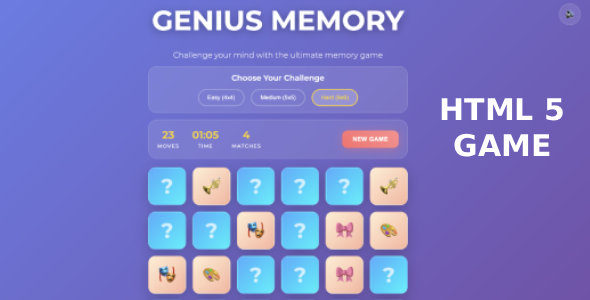 Genius Memory Game HTML Javascript game Genius Memory Game HTML Javascript game