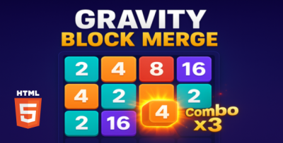 Gravity Block Merge – HTML5 Puzzle Game