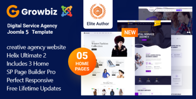Growbiz - Joomla 5 Digital Service Agency Template