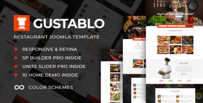 Gustablo | Restaurant & Cafe Responsive Joomla Template