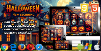 Halloween: New beginning - HTML5 Slot Machine