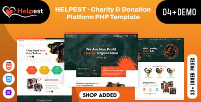Helpest - Charity & Donation Platform PHP Template