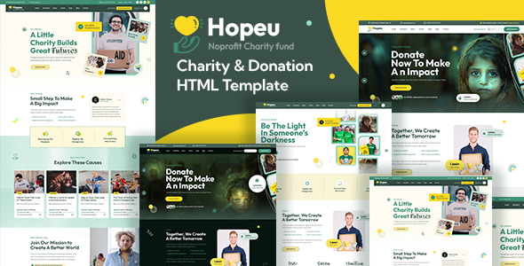 Hopeu - Charity & Donation HTML Template Hopeu - Charity & Donation HTML Template