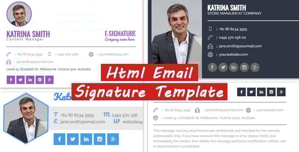 HTML Email Signature Template – Modern, Responsive & Fully Customizable HTML Email Signature Template – Modern, Responsive & Fully Customizable