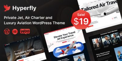 HyperFly - Private Jet Charter & Aviation WordPress Theme