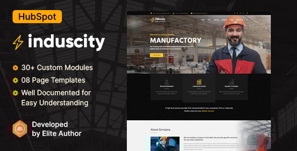 Induscity - Factory & Manufacturing HubSpot Theme Induscity - Factory & Manufacturing HubSpot Theme