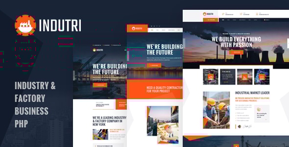 Indutri - PHP Template For Industry & Factory Business Indutri - PHP Template For Industry & Factory Business