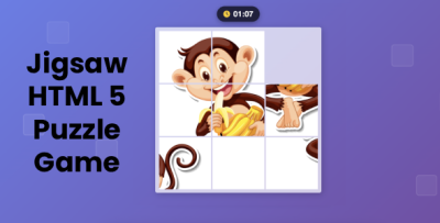 Interactive Jigsaw Puzzle Game - HTML5, CSS3 & JavaScript