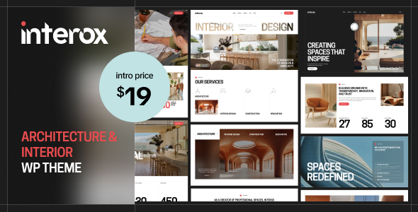 Interox - Architecture & Interior Design WordPress Theme Interox - Architecture & Interior Design WordPress Theme