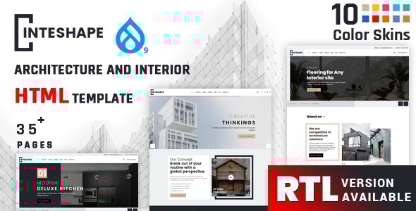 Inteshape - Architecture and Interior RTL Drupal 9 Theme Inteshape - Architecture and Interior RTL Drupal 9 Theme