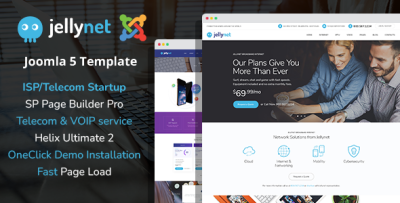 JellyNet - Joomla 5 ISP/Telecom Startup Template