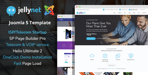 JellyNet - Joomla 5 ISP/Telecom Startup Template JellyNet - Joomla 5 ISP/Telecom Startup Template