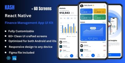 Kash - Finance Management React Native Expo App Ui Kit
