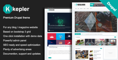 Kepler – Premium Blog/Magazine Drupal theme