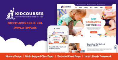 KidCourses - Creative Kindergarten & School Joomla Template