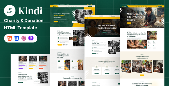 Kindi – Charity & Donation HTML Template Kindi – Charity & Donation HTML Template