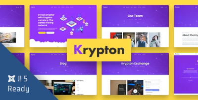 Krypton - Bitcoin Crypto Currency Joomla 5 Template
