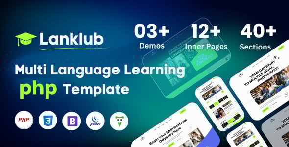 Lanklub - Multi Language Learning PHP Template Lanklub - Multi Language Learning PHP Template