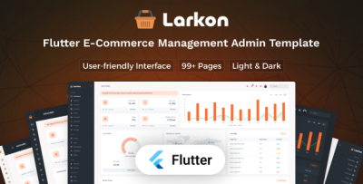 Larkon - Flutter Ecommerce Management Admin & Dashboard Template