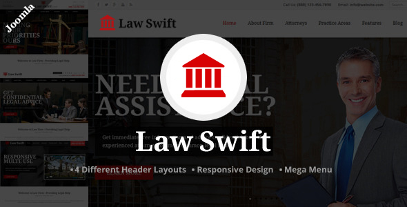 Law Swift - Lawyer & Notary Joomla Template Law Swift - Lawyer & Notary Joomla Template