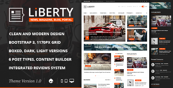 Liberty News - Magazine, Blog Drupal 7 Theme Liberty News - Magazine, Blog Drupal 7 Theme