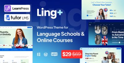 LingPlus - Language School & Online Courses WordPress Theme