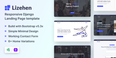 Lizehen - Django 5 Landing Page Template