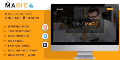 Magic - Multipurpose Onepage Drupal 8.9 Theme