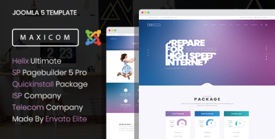 MaxiCom - Joomla 5 Broadband & Telecom Internet Provider Template