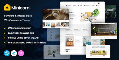 Minicom - Furniture & Interior Store WooCommerce WordPress Theme