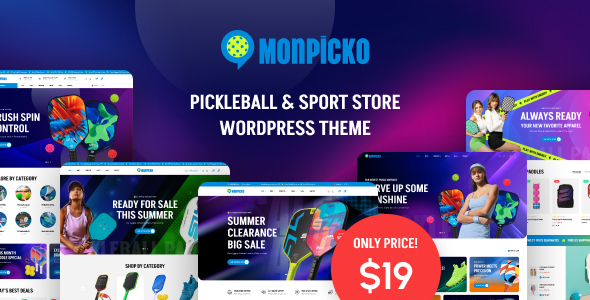 Monpicko - Pickleball Sport Store WordPress Theme Monpicko - Pickleball Sport Store WordPress Theme