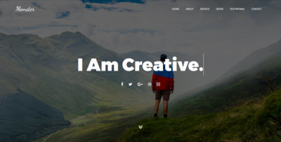 Monster - OnePage Personal Joomla! Template