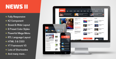 News II - Responsive News/Magazine Joomla Template