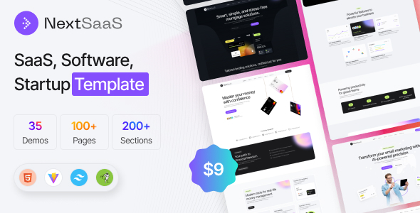 NextSaaS | SaaS, Software, Startup Tailwind Template NextSaaS | SaaS, Software, Startup Tailwind Template