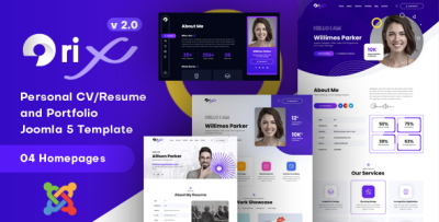 Orix - Joomla 5 CV/Resume and Portfolio Template | Freelancer